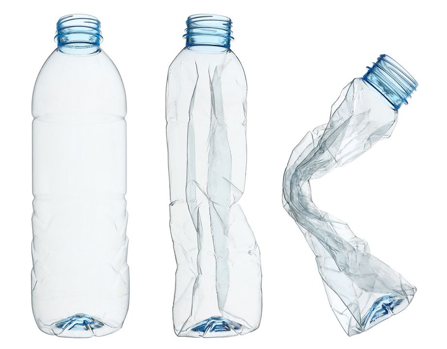 discarded plastic bottle